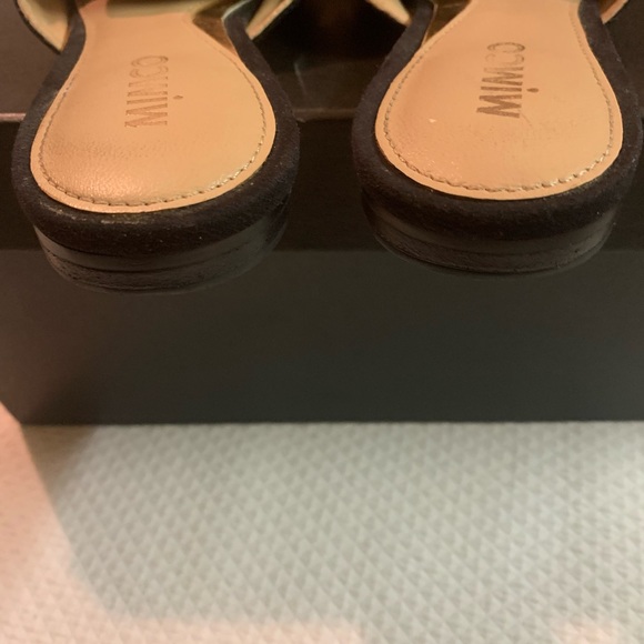 Mimco Black & Silver Epoque Flats Shoes Sz6 Flower Crystals motif stunning🤎 - Picture 7 of 10